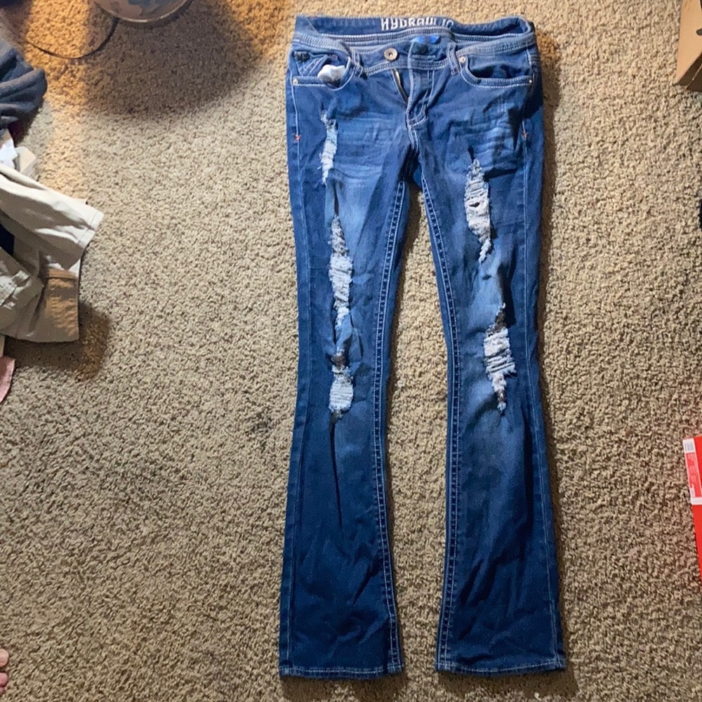 Nice ripped bootcut jeans